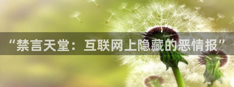 lovestage漫画免费阅读：“禁言天堂：互联网上隐藏的恶情报”